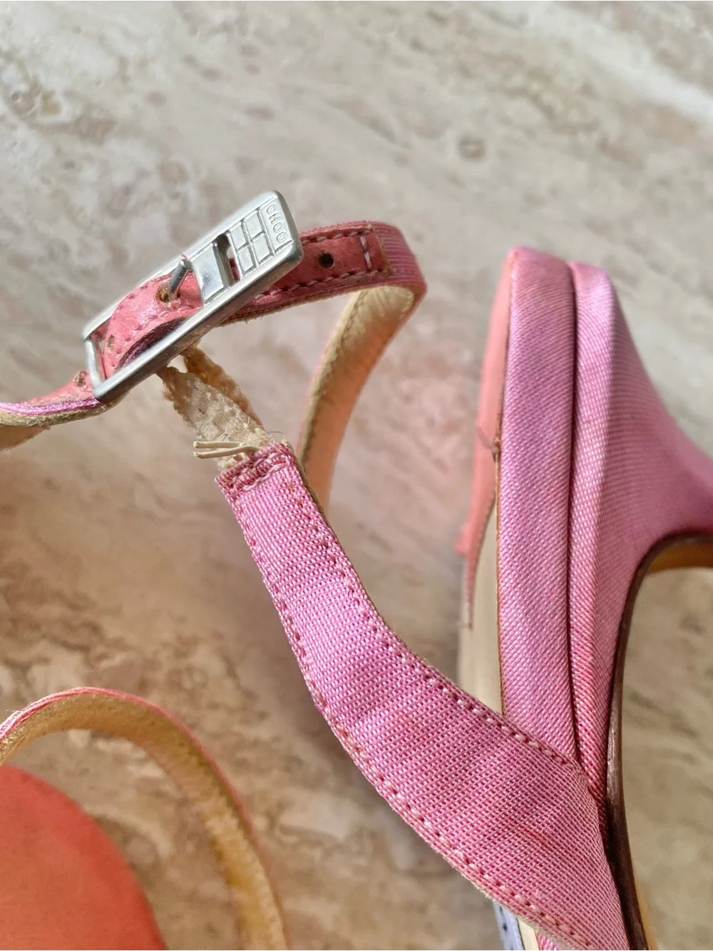 Vintage Jimmy Choo Crystal Bow Slingback Sandal Heels - Picture 8 of 11